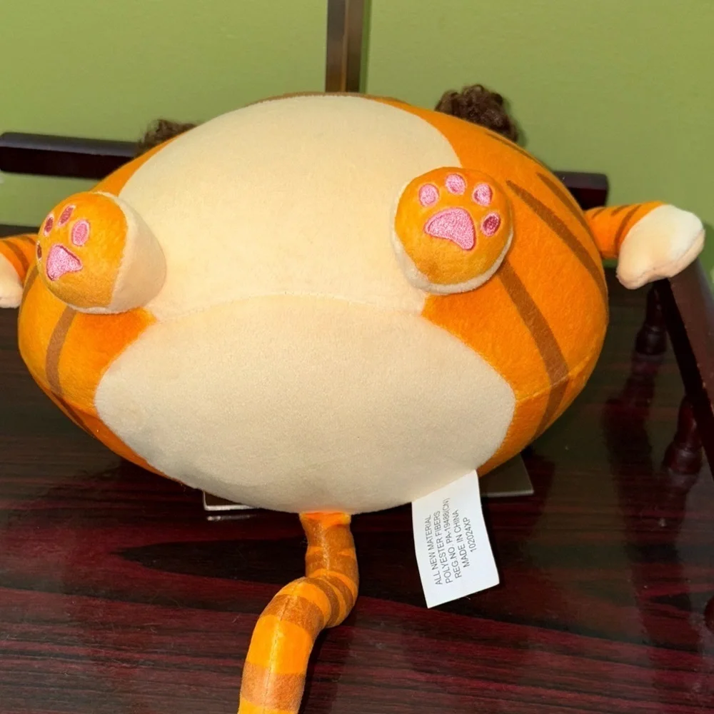 🆕 Fresh Cuddles Purrfect Kitty Orange and White Plush Doll